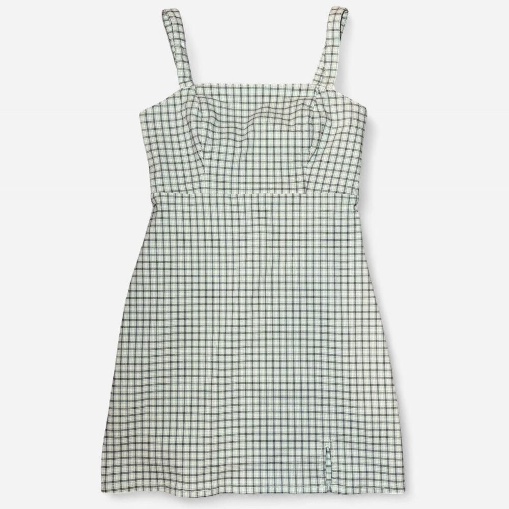 Hollister Mint Green Plaid Mini Dress (Size Small)